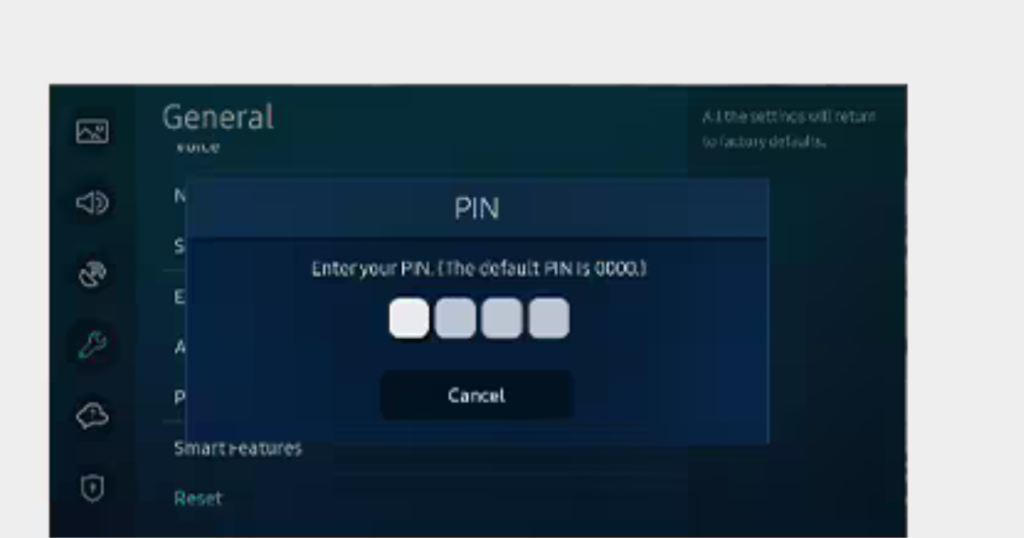 Reset Samsung TV