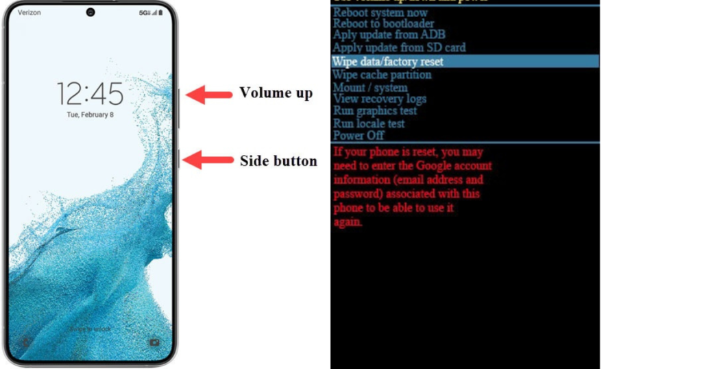 Factory Reset Samsung S22